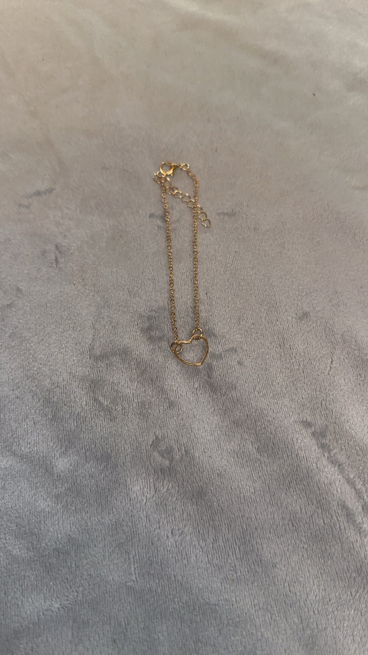 Heart Anklet - Gold Color Chain with Heart Charm