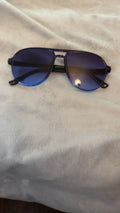Blue Aviator Sunglasses with Gradient Lenses and Black Frame for Men and Women