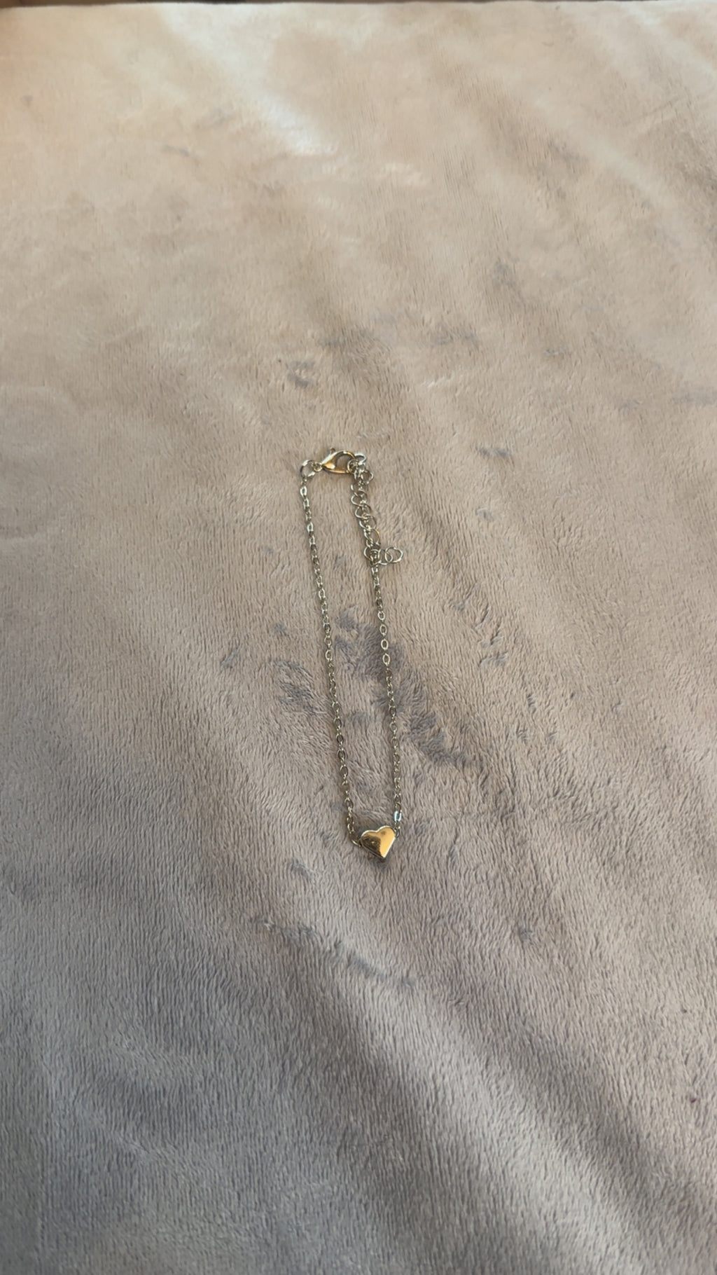 Heart three piece anklet set