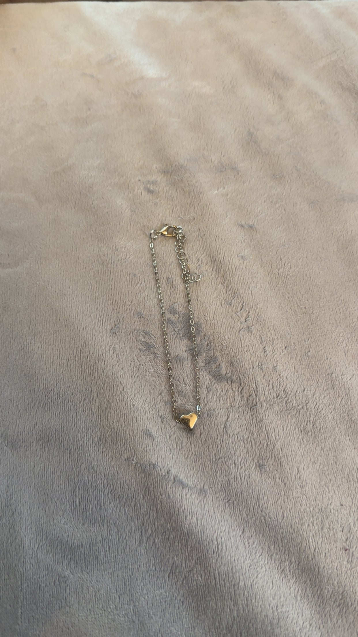 Heart three piece anklet set