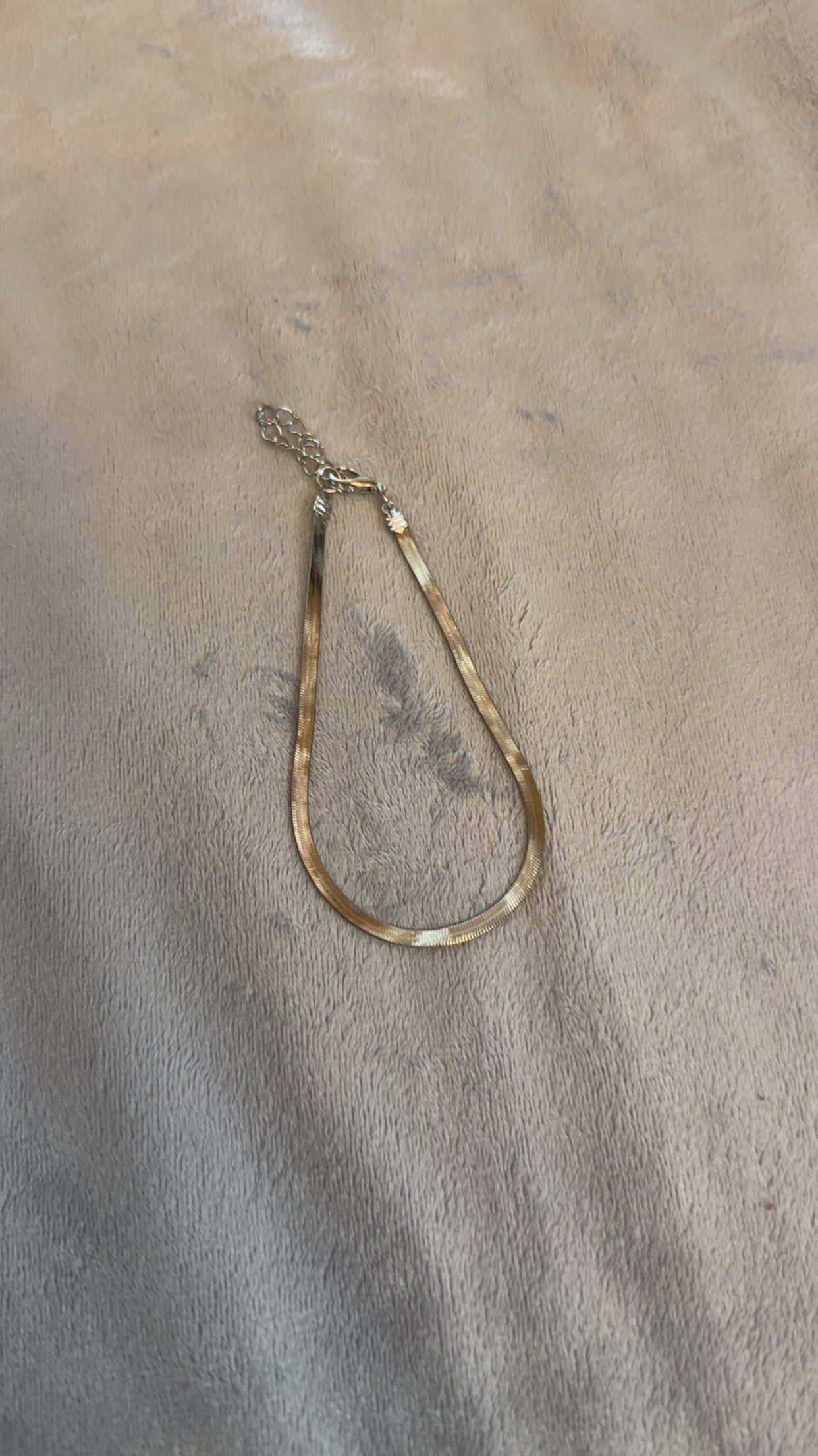 Rope Anklet - Gold Color Chain with Adjustable Closure, Ideal for Everyday Wear