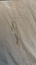 Heart Diamond Anklet - Elegant Gold Tone Chain with Heart Charm for Women's Fashion Accessories